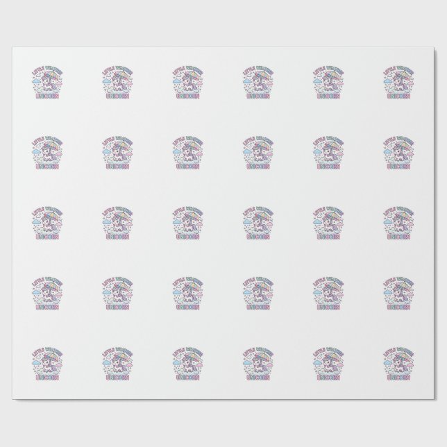 Papier Cadeau Licorne Petit Temps Licorne Conception Graphique W (Plat)