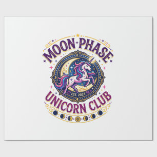 Papier Cadeau Licorne Phase Lunaire Licorne Club Commercial T-Sh