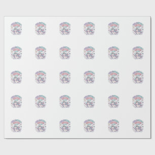 Papier Cadeau Licorne Produit de Style Rétro Club Céleste Mignon