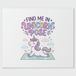 Papier Cadeau Licorne Trouvez-moi en Licorne Pose Impression Prê