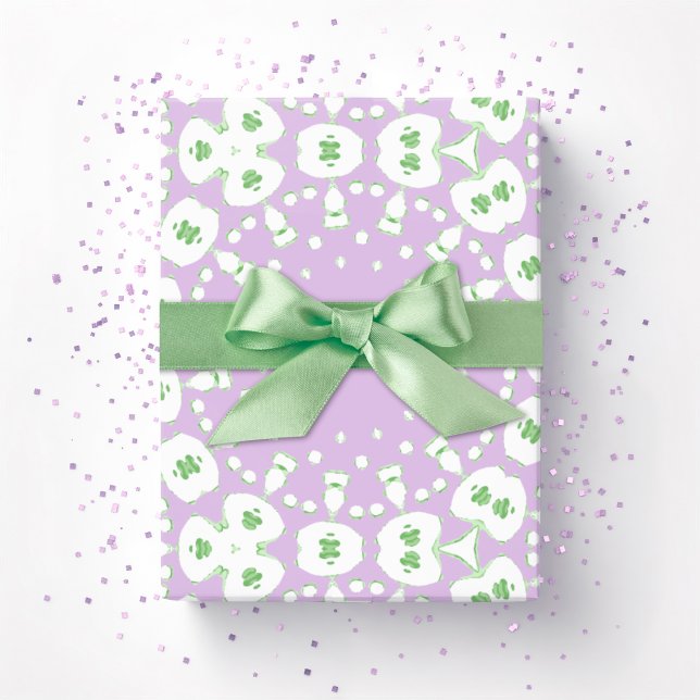 Papier Cadeau Liens de Roxy Jaguar en lilas et vert (Créateur téléchargé)