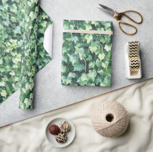 Papier Cadeau Lierre vert