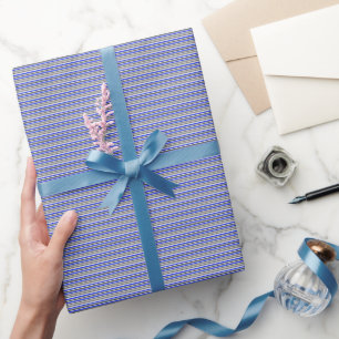 Papier Cadeau Ligne Bleue Fin Bleu Bandes Classy Papier