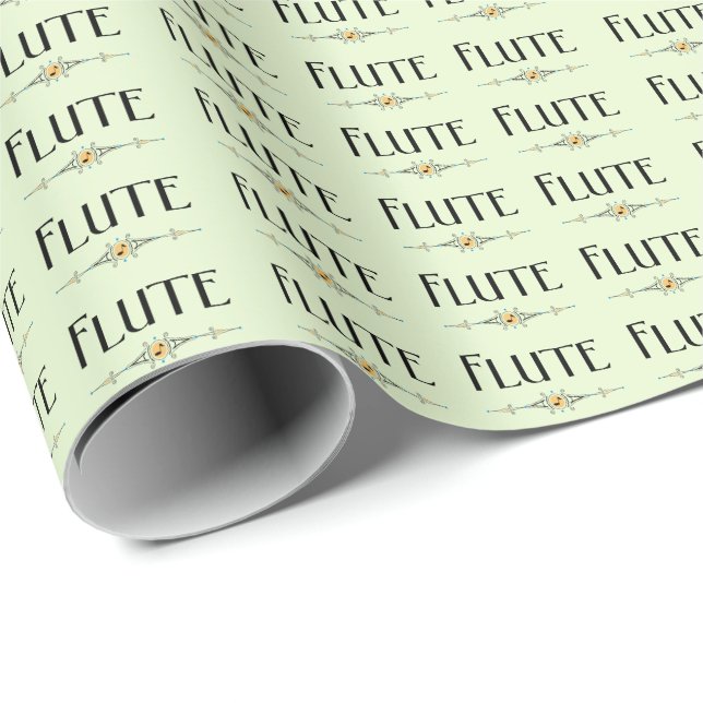 Papier Cadeau Ligne décorative Flute (Coin rond)
