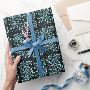 Papier Cadeau Ligne Jardin de Minuit Turquoise Mist