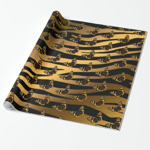 Papier Cadeau Ligne tendance de luxe Tiger Butterfly