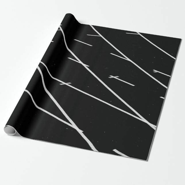 PAPIER CADEAU LIGNES BLANCHES SUR LE CHAMP PISTE (Déroulé)