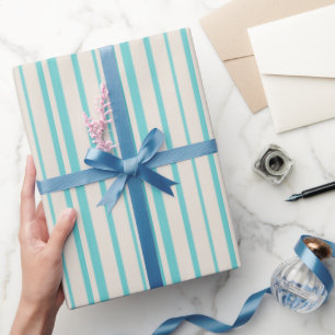 Papier Cadeau Lignes bleues simples