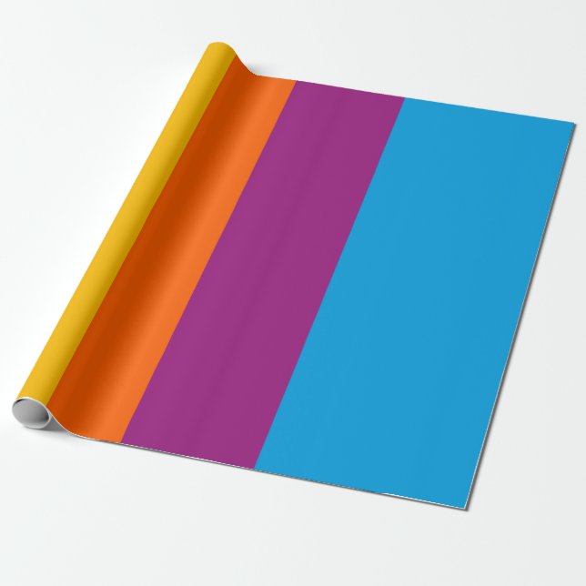 Papier Cadeau Lignes colorées (Déroulé)