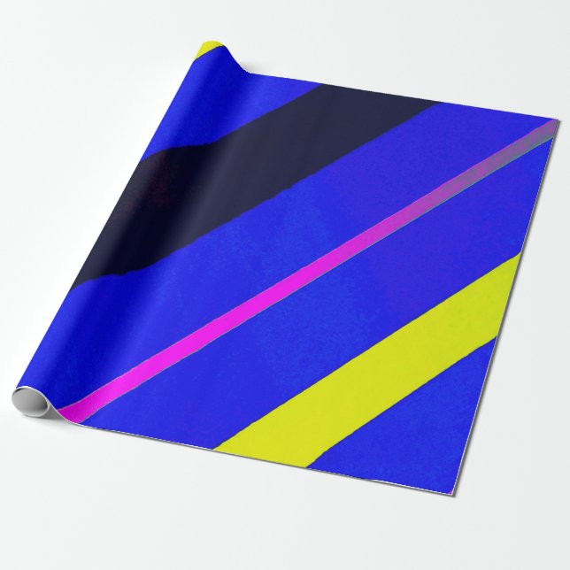 Papier Cadeau Lignes colorées (Déroulé)