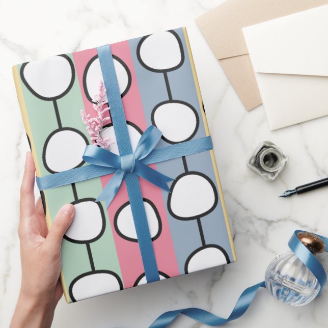 Papier Cadeau Lignes colorées Pastel MCM (Cadeaux)