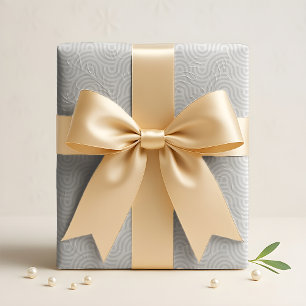 Papier Cadeau Lignes courbes ondulées géométriques modernes noir