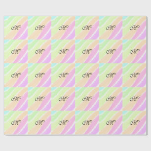 Papier Cadeau Lignes d'aquarelle stripe arc-en-ciel ajouter votr