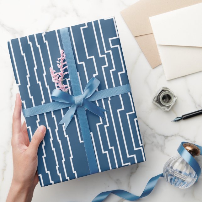 Papier Cadeau Lignes de circuit blanc (Cadeaux)