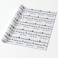Lignes de fréquence, gâteau, enveloppement cadeau