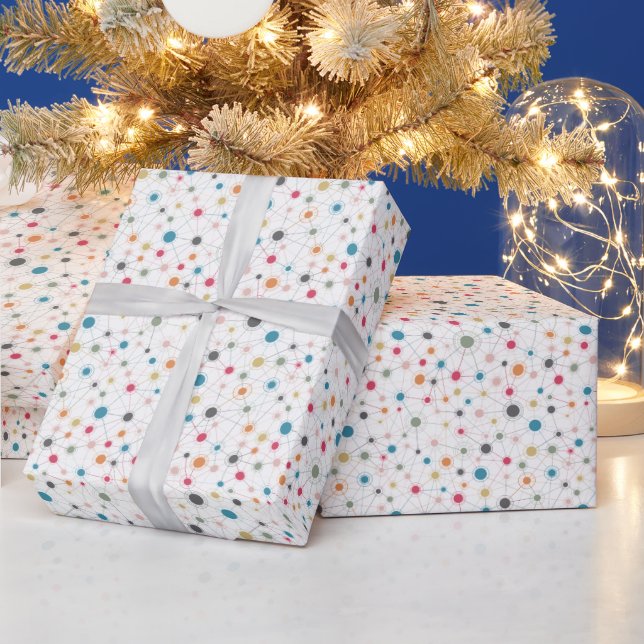 Papier Cadeau Lignes et points (Vacances)