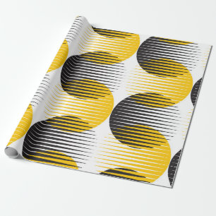 Papier Cadeau Lignes modernes et motif géométrique circulaire