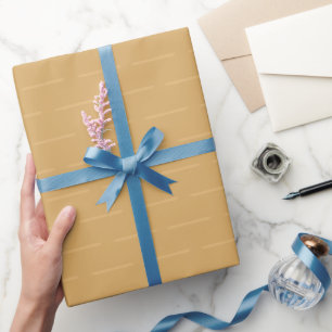Papier Cadeau Lignes subtiles minimalistes sur Butterscotch