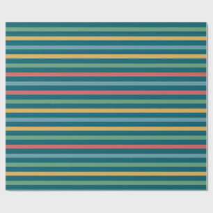 Papier Cadeau Lignes triées de couleur vintage
