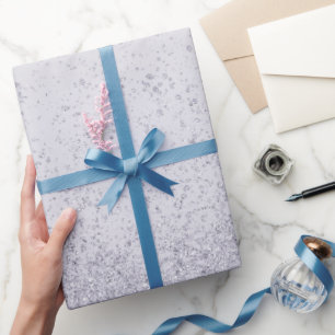 Papier Cadeau Lila Violet Faux Paillettes