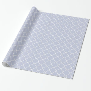 Papier Cadeau Lilac et Quatrefoil blanc