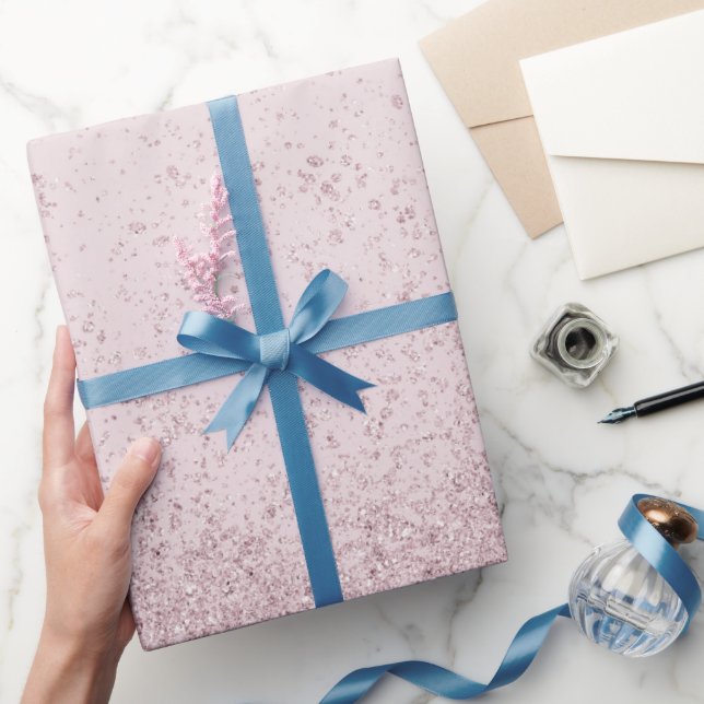 Papier Cadeau Lilas Clair Faux Pailleté  (Cadeaux)