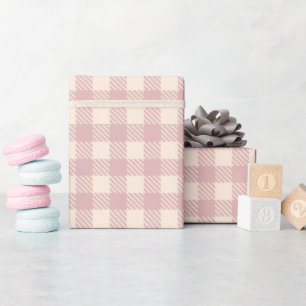 Papier Cadeau lilas lavande violet clair gingham carreaux vichy