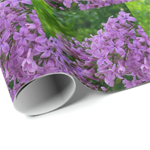 Papier Cadeau Lilas violets romantiques élégantes photo florale