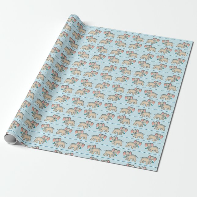Papier Cadeau L'illustration Elephant and The Bluebird (Déroulé)