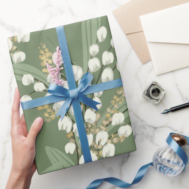 Papier Cadeau Lily de la vallée Floral (Cadeaux)