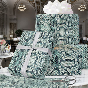 Papier Cadeau Lime Daiquiri Green Anaconda Snakeskin