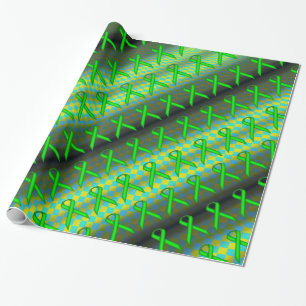 Papier Cadeau Lime Green Std Ribbon Motif par Kenneth Yoncich