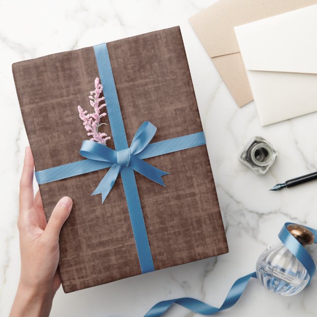 Papier Cadeau Lin brut foncé (Cadeaux)
