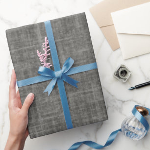 Papier Cadeau Lin gris foncé