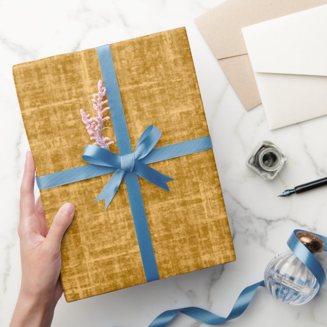 Papier Cadeau Lin jaune doré (Cadeaux)