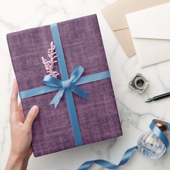 Papier Cadeau Lin Lilas Magenta Foncé (Cadeaux)