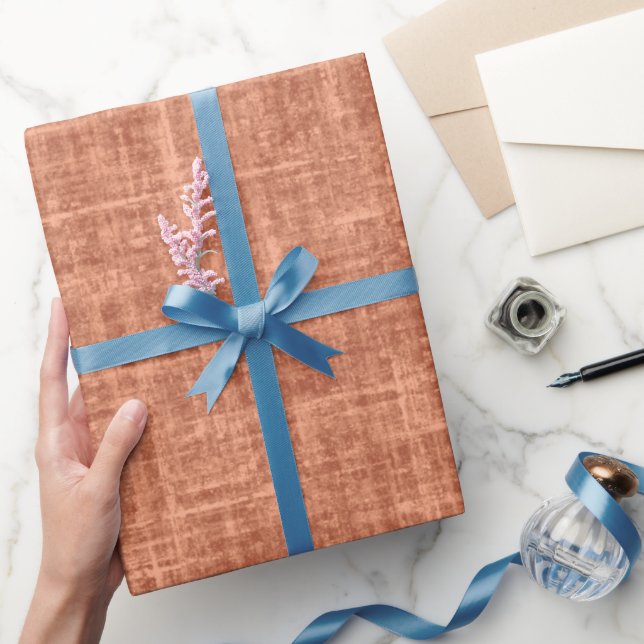 Papier Cadeau Lin orange poussiéreux (Cadeaux)