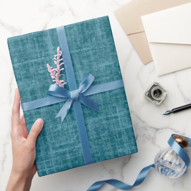 Papier Cadeau Lin teal foncé (Cadeaux)