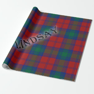 Papier Cadeau Lindsay Tartan avec le nom de famille
