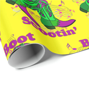 Papier Cadeau Line Dancing Western Cowboy Boots Boots Boot Scoot