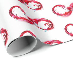 Papier Cadeau L'infini avec du vin rouge