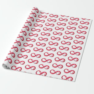 Papier Cadeau L'infini avec du vin rouge