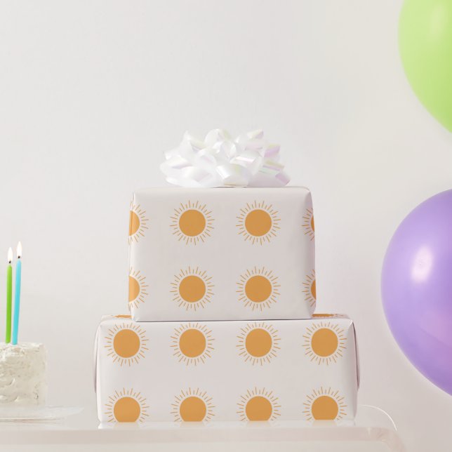 Papier Cadeau Linge d'enveloppe Jaune Boho Sunshine (Cadeaux de fête)