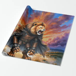 Papier Cadeau Lion Cyber des Terres Désolées