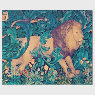 Papier Cadeau Lion dans la forêt, William Morris
