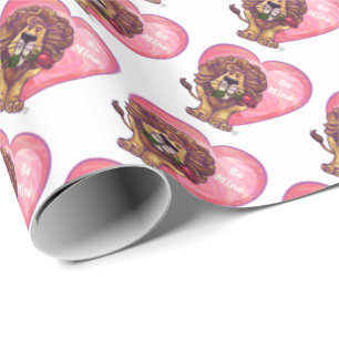 Papier Cadeau Lion Saint Valentin