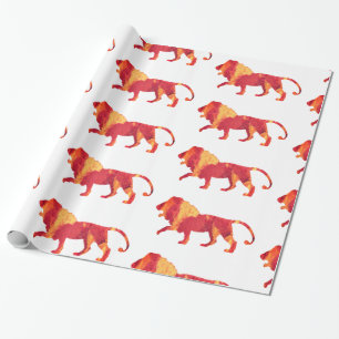 Papier Cadeau Lions de feu