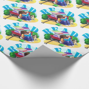 Papier Cadeau LIRE Livre Wagon Art Motif