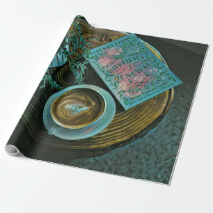 Papier Cadeau Lire Livres, Boire Café
