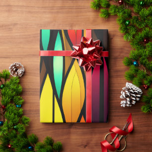 Papier Cadeau Lit Stainen Verre Cattails Mosaic Motif